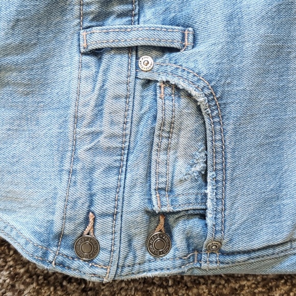 Silver jeans Over It All Loose Fit Overalls Distressed women's Size Medium - Picture 8 of 11